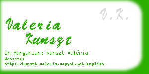 valeria kunszt business card